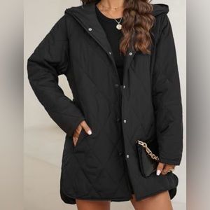 Evaless Black quilted winter jacket. Size-S. Material polyester. New w/o tags.